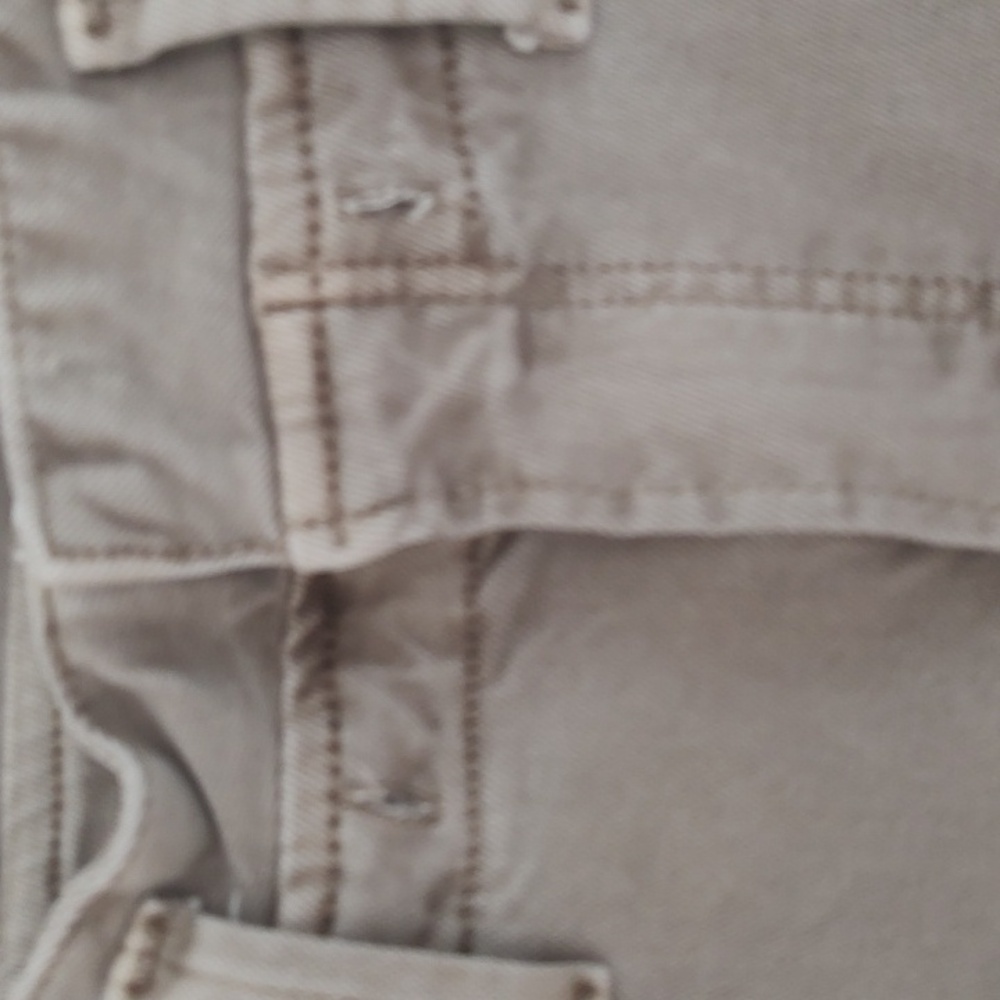 Paige High Rise Wide Leg Moss Taupe Brown Jeans Stretch Sz 26 Inseam 27.75 CARLY - Picture 4 of 12